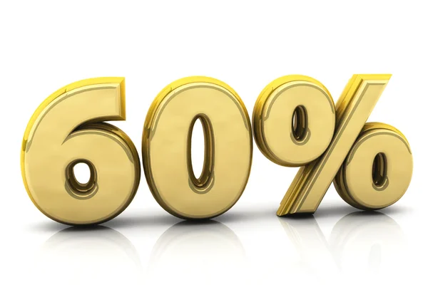 Sixty gold percent — Stock Photo, Image
