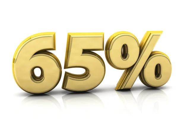Sixty five gold percent — Stock Photo, Image