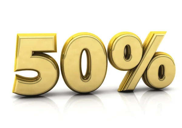 Fifty percent gold — Stock Photo, Image