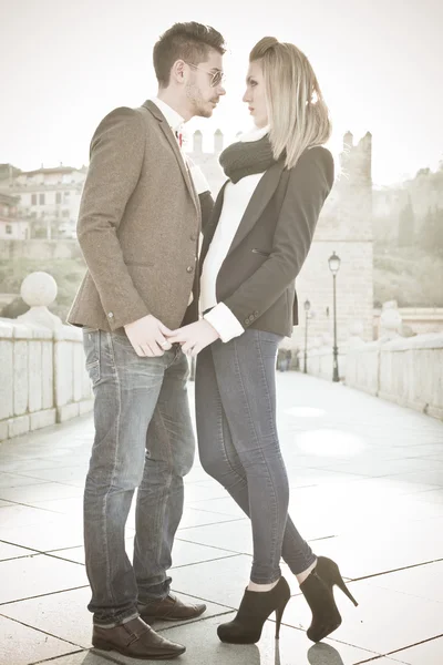 Fashion Young couple in love — Stock Photo, Image