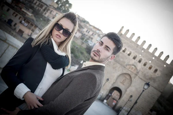 Fashion Young couple in love — Stock Photo, Image