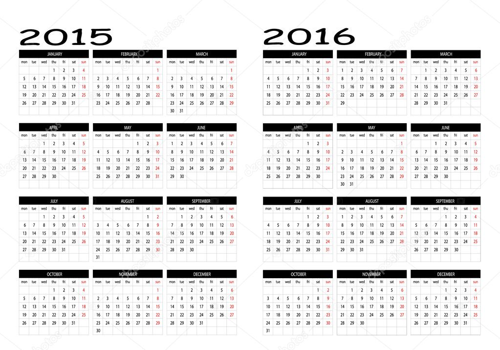 Calendar 15 And 16 Vector Image By C Changered Vector Stock Calendar 15 And 16 Vector Image By C Changered Vector Stock