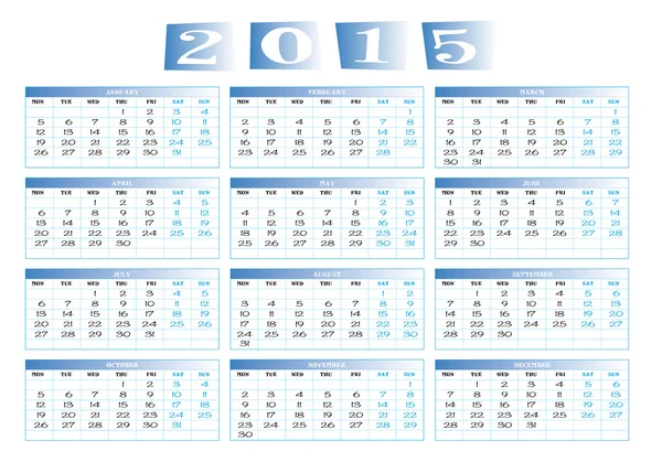 2015 calendar — Stock Vector