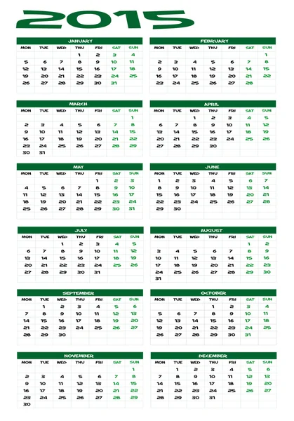 2015 Kalender — Stockvektor © Changered #47404905