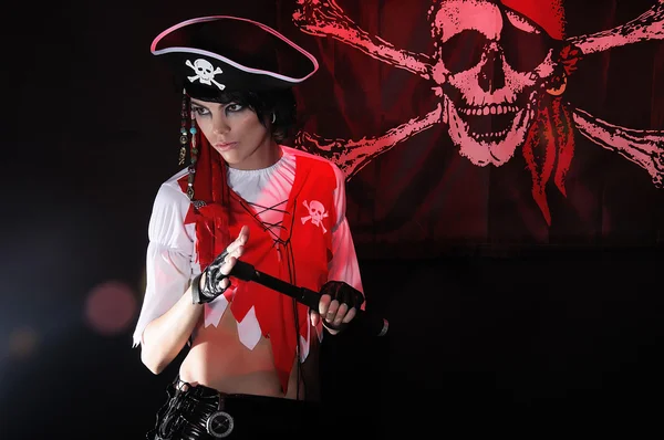 Chica pirata — Foto de Stock