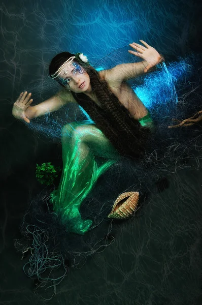 Beautiful mermaid girl — Stock Photo, Image