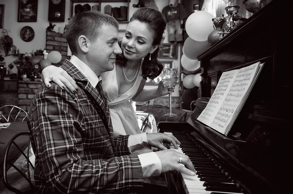 Casamento em estilo retro — Fotografia de Stock