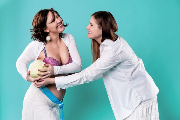 Pregnant sisters — Stock Photo, Image