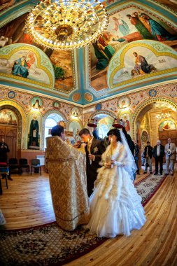 Orthodox wedding ceremony clipart