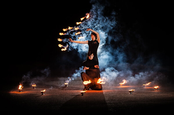 Spectacular fire show