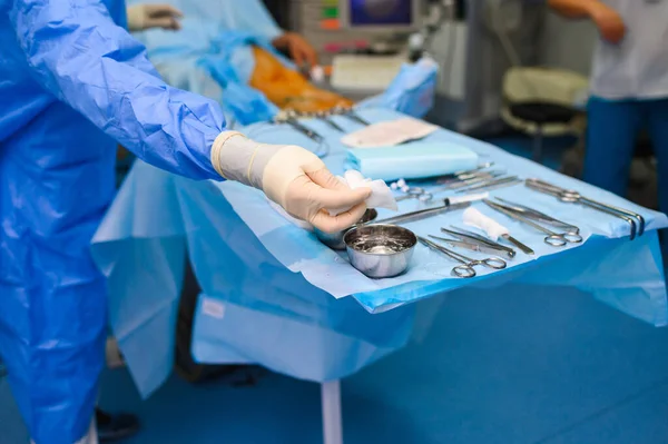 Preparation Sterile Instruments Endoscopic Surgery — Stock Photo, Image