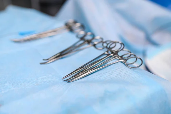 Příprava Sterilních Nástrojů Pro Endoskopickou Chirurgii — Stock fotografie