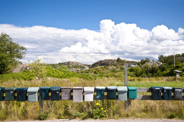 Boîtes aux lettres en Suède — Photo