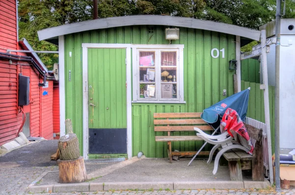 Cabañas de pesca en Suecia — Foto de Stock