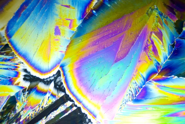 Microcrystals van citroenzuur — Stockfoto