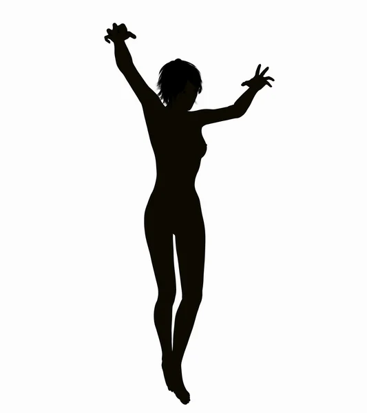 Silhouette of a posing Woman — Stock Photo, Image