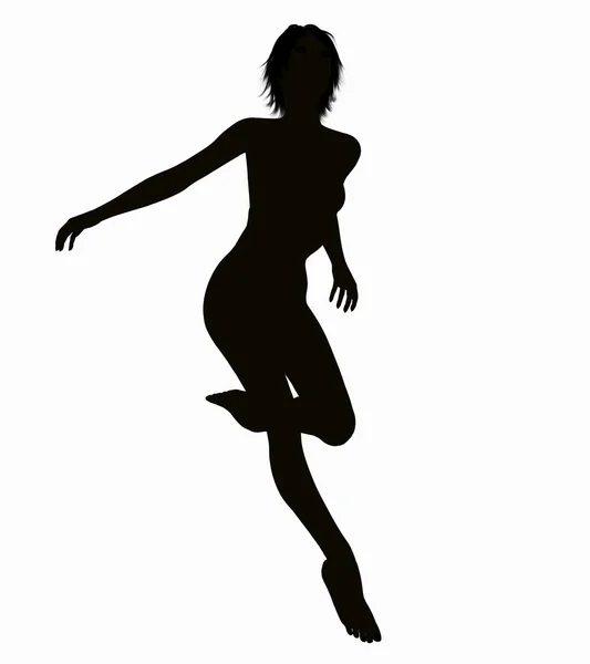 Silhouette einer posierenden Frau — Stockfoto