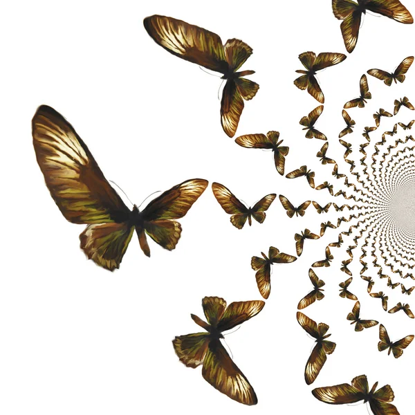 Mariposas caleidoscópicas Ilustración — Foto de Stock