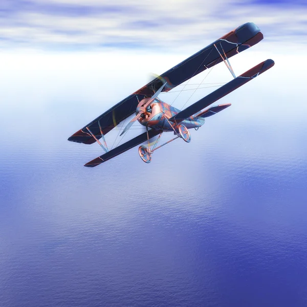 Digital Biplane Visualization — Stock Photo, Image