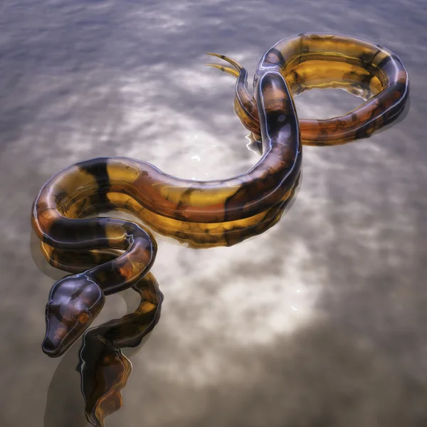 Digital Snake Visualization — Stock Photo, Image