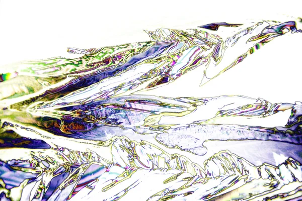 Mikrokrystaly kyseliny vinné v polarizovaném světle — Stock fotografie