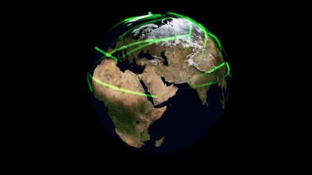 Rotating Earth Animation — Stock Video