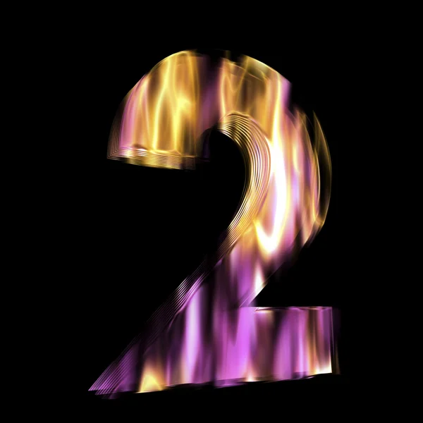 Flaming 3D Number — Stock Photo, Image