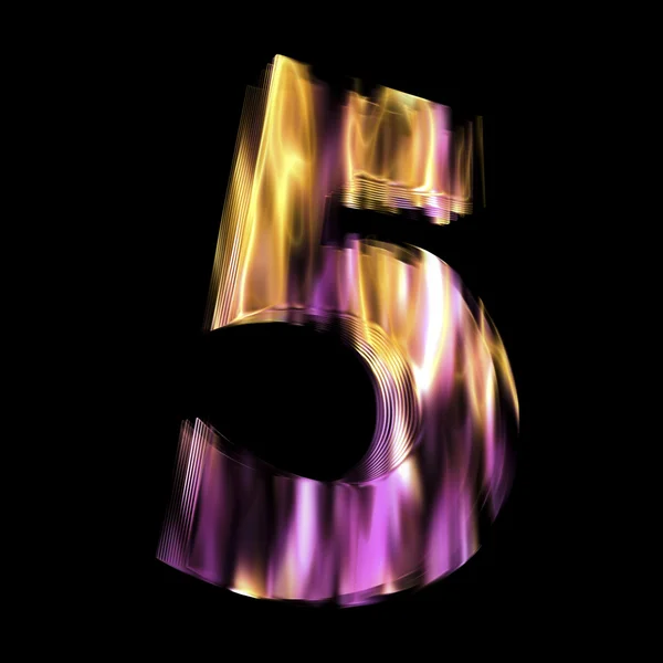 Flaming número 3D — Foto de Stock