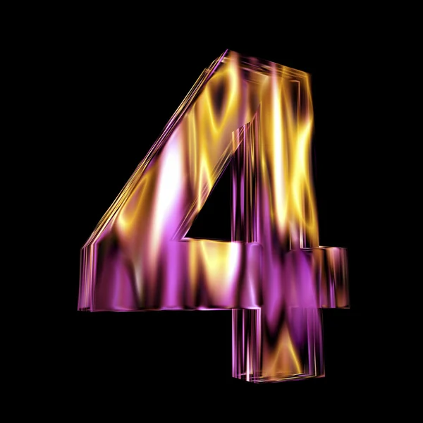 Flaming 3D Number — Stock Photo, Image