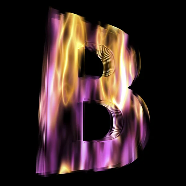 Flaming 3D-brief — Stockfoto