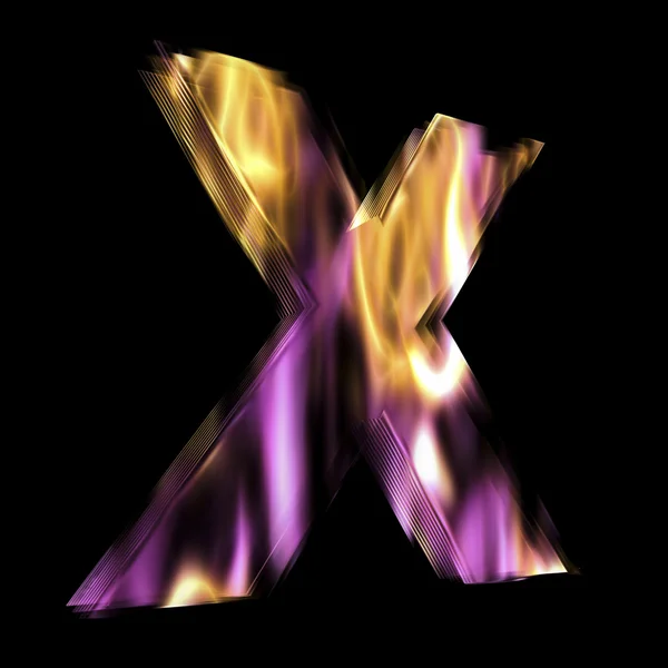 Flaming 3D Letter — Stock Photo, Image