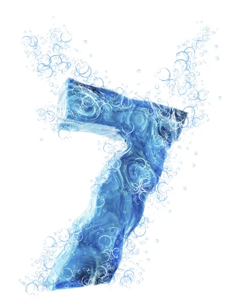 Numero 3D liquido — Foto Stock