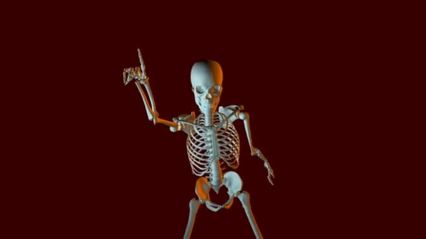 Dancing Skeleton Animation — Stock Video