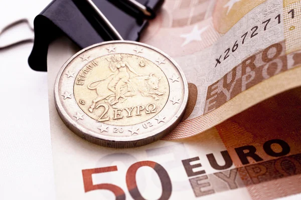 Монета евро Греции — стоковое фото