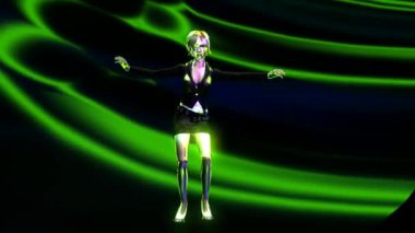 dans eden kız animasyon