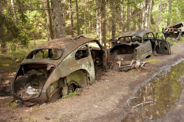 Car Dump in Kirkoe Mosse — Stock Photo, Image