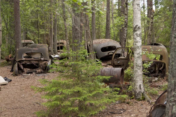 Car Dump in Kirkoe Mosse — Stock Photo, Image