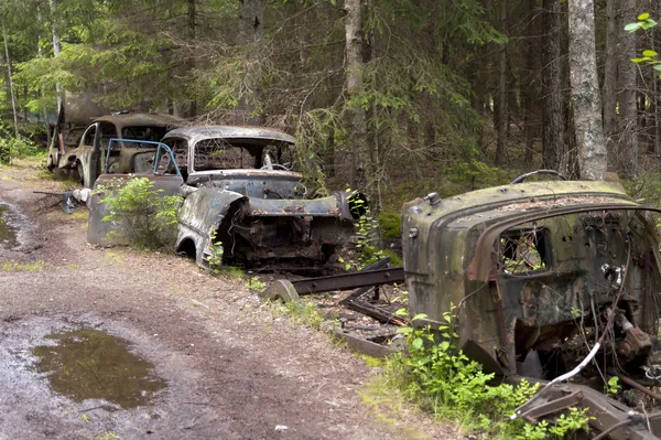 Autó lerakóhely-ban Kirkoe Mosse — Stock Fotó