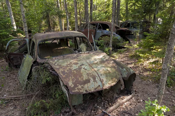 Car Dump in Kirkoe Mosse — Stock Photo, Image