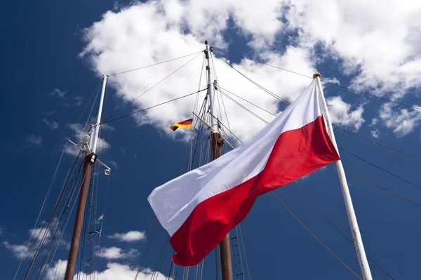 Polen flagga — Stockfoto