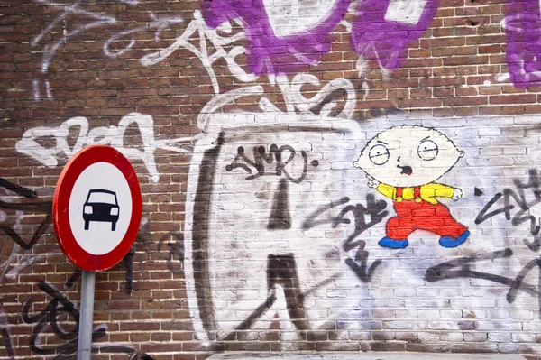 Graffiti w Amsterdamie — Zdjęcie stockowe