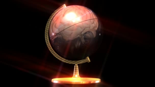 Animación cerebral global — Vídeo de stock