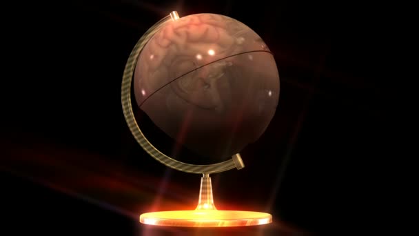 Global hersenen animatie — Stockvideo