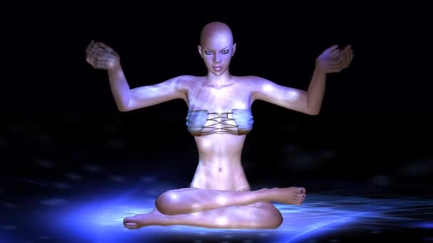 Meditierendes Weibchen — Stockvideo