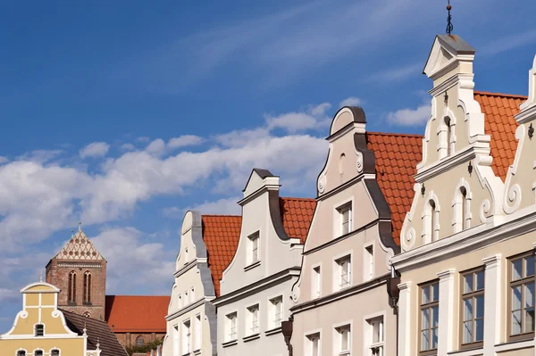 Cidade velha de Wismar, na Alemanha — Fotografia de Stock