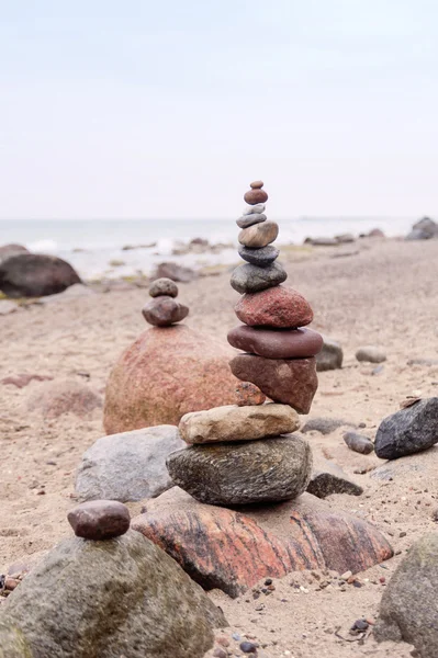 Balanced Pepples at the Baltic Sea of Germany — Stock Photo, Image