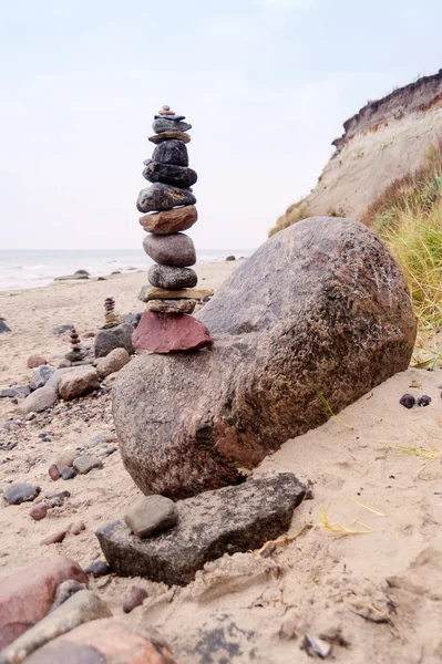 Balanced Pepples at the Baltic Sea of Germany — Stock Photo, Image