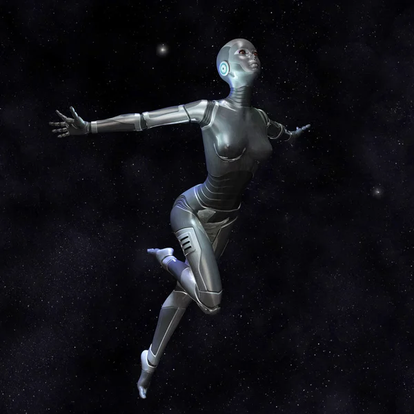 Kobieta cyborga — Zdjęcie stockowe