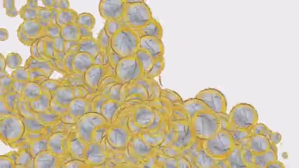 Swirling Euros Animation — Stock Video