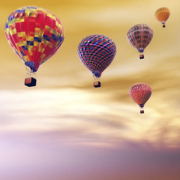 Heißluftballons — Stockfoto